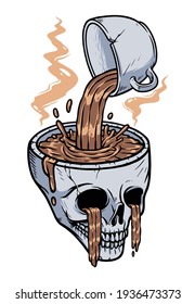 Give coffee to your head illustration