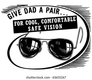 Give Dad A Pair - Retro Clipart Illustration