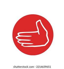 Give Directional Directions Illustration Gesture Hand Signaling Hand Gesture Icon