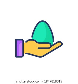 Give Egg icon in vector. Logotype