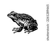 Give an elegant and classy look to your brand with the black and white toad logo.