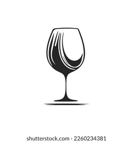 Give an elegant and classy look to your brand with the black and white GLASS OF WINE logo.