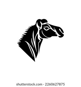 Give an elegant and classy look to your brand with a black and white camel logo.