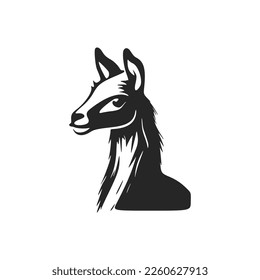 Give an elegant and classy look to your brand with a black and white llama logo