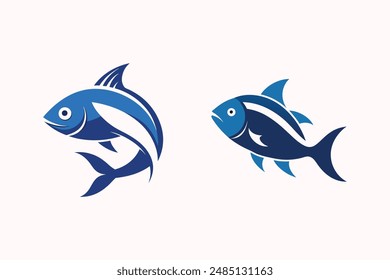 give fish logo white background art