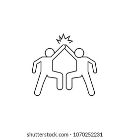give five icon. Element of people celebrating for mobile concept and web apps. Thin line icon for website design and development app development. Premium icon on white background