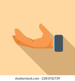 Geben Sie Gesten Symbol flach Vektorgrafik. Finger halten. Höhepunkt