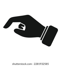 Give gesture icon simple vector. Finger hold. Up point