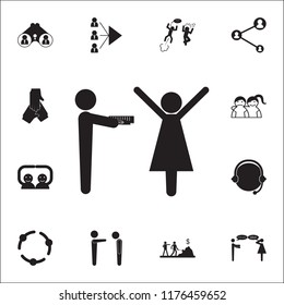 give a gift to your beloved icon. Conversation and Friendship icons universal set for web and mobile