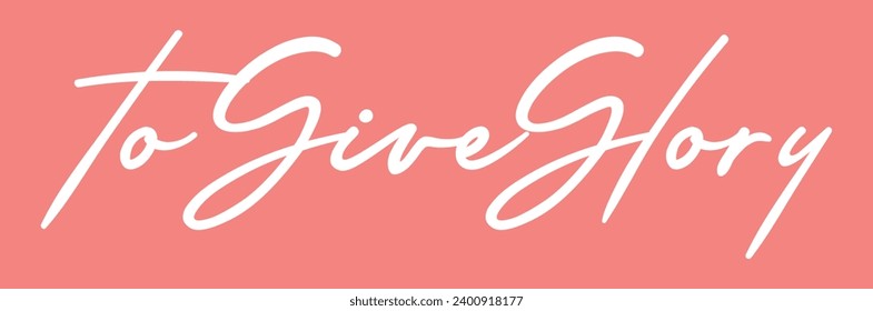 to give glory text on pink background.