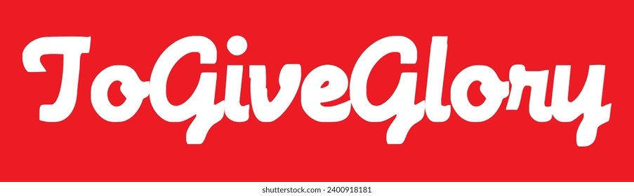 to give glory text on red background.