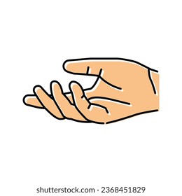 dar un vector de icono de color de mano. dar una señal a mano. ilustración de símbolo aislado
