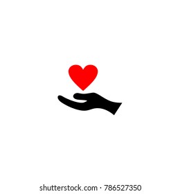 give heart icon logo vector