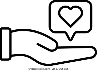 Give Heart vector icon. Can be used for printing, mobile and web applications.