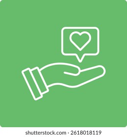 Dar ícone de vetor Coração. Pode ser usado para impressão, aplicativos móveis e da Web.
