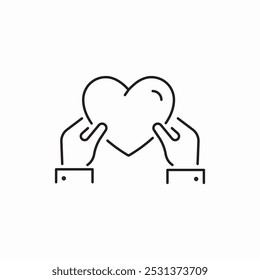 give hearth icon sign vector