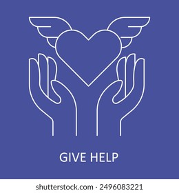 Give Help, Assistance, Support, Aid, Helping Hands, Community Service, Charitable Help, Volunteer Work, Social Good, Providing Help.