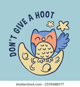 I don’t give a hoot a text-based t-shirt design