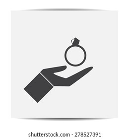 give  icon  silhouette hand  vector 
