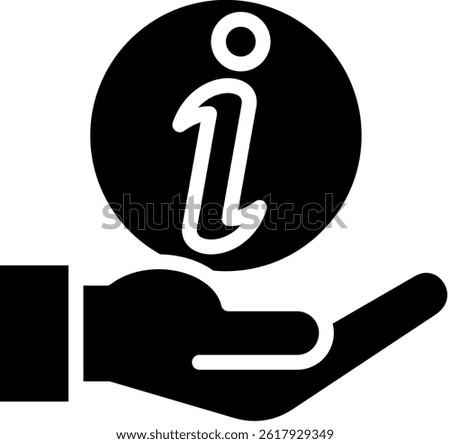 Give Infos Icon Glyph Vector Illustration