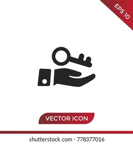 Give key icon vector