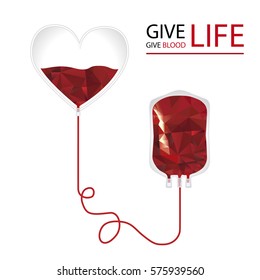 Give Life. Donate Blood Concept.