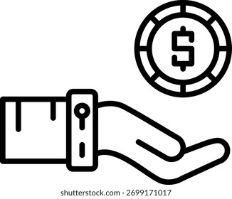 Diseño de icono de Vector de línea