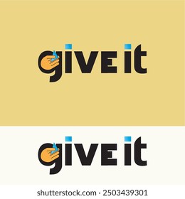 Give it logo design ideas business name editable vector template  royalty free image