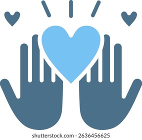 Give love Glyph Two Colour Icon