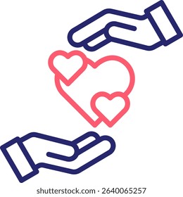 Give Love Icon Color Vector Illustration