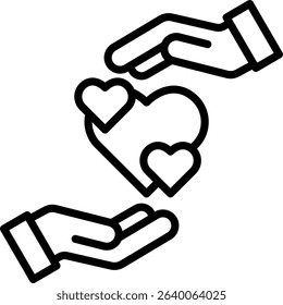Give Love Icon Line Vector Illustration