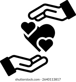 Give Love Icon Mixed Vector Illustration