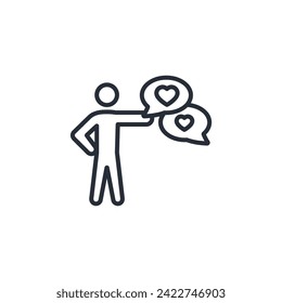 give love icon. vector.Editable stroke.linear style sign for use web design,logo.Symbol illustration.