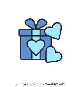 dar icono de amor. Vector. Movimiento editable. signo de estilo lineal para uso Diseño web, logotipo. Ilustración de símbolo.