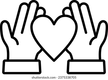Icono del vector de dar amor. Se puede usar para imprimir, móviles y aplicaciones web.
