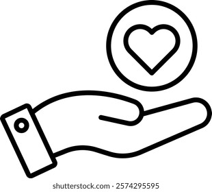 Give Love vector icon. Can be used for printing, mobile and web applications.