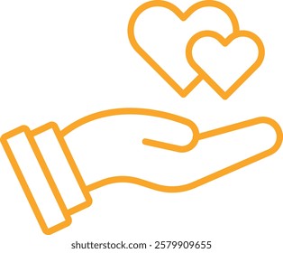 Give Love vector icon. Can be used for printing, mobile and web applications.