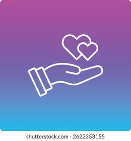 Ícone de vetor Dar Amor. Pode ser usado para impressão, aplicativos móveis e da Web.