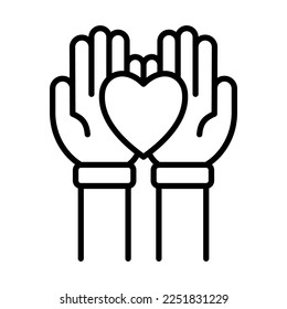 Give Love, Volunteer Icon Logo Design Vector Template Illustration Sign And Symbol Pixels Perfect