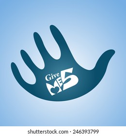 Give me five symbol. hands design. 