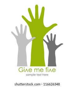 Give me five symbol, vector illustration