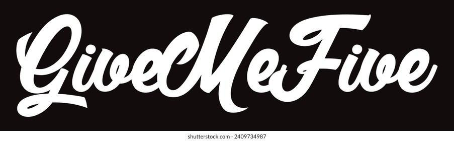 give me five text on black background.