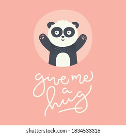 give me a hug panda