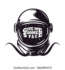 Give Me Some Space. Unique and Trendy Poster Design.