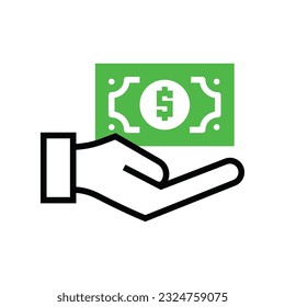 Give money icon illustration design. Vector design