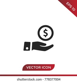 Give money icon vector