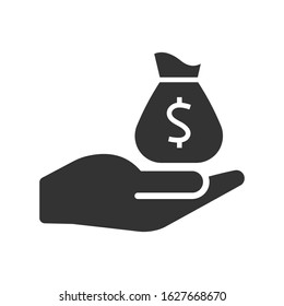 Give money icon. vector graphics