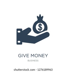 give money icon vector on white background, give money trendy filled icons from Business collection, give money vector illustration