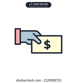 give money payment icon symbol template for graphic and web design collection logo vector illustration