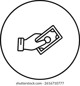 Give Money vector icon. Can be used for printing, mobile and web applications.